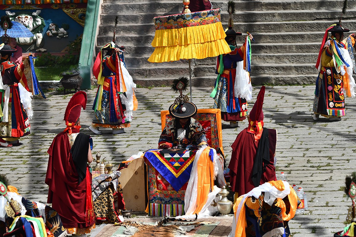 Mask Dance (Cham) Festival in Tagong Monastery