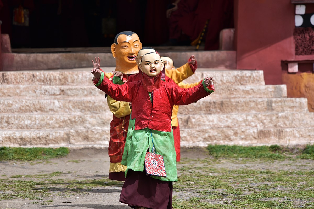 Mask Dance Festival in Huiyuan Monastery