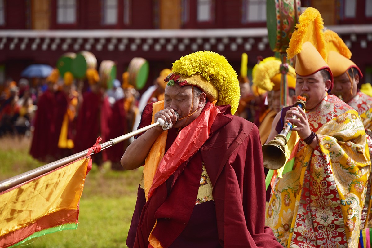 Mask Dance Festival in Huiyuan Monastery