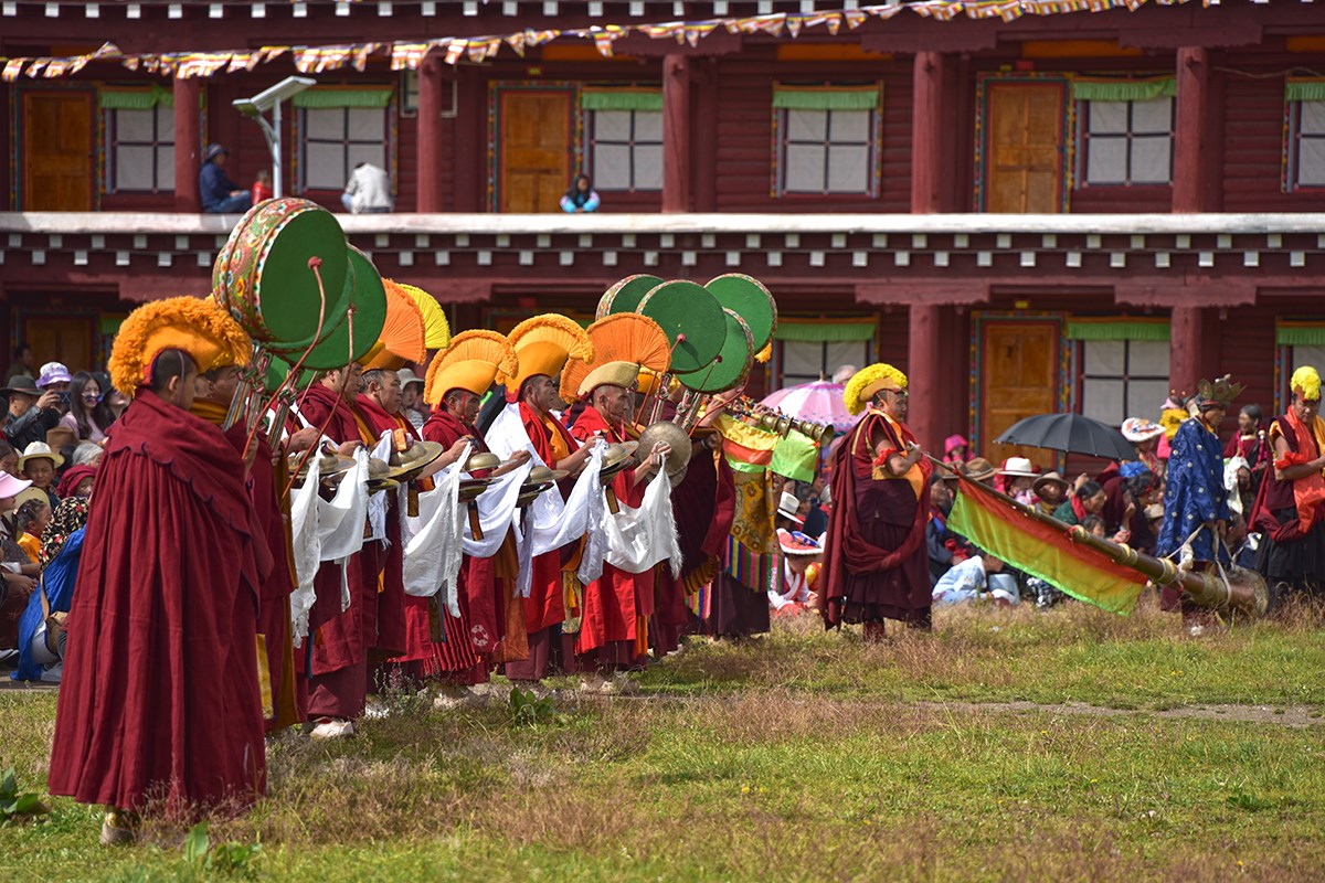Mask Dance Festival in Huiyuan Monastery