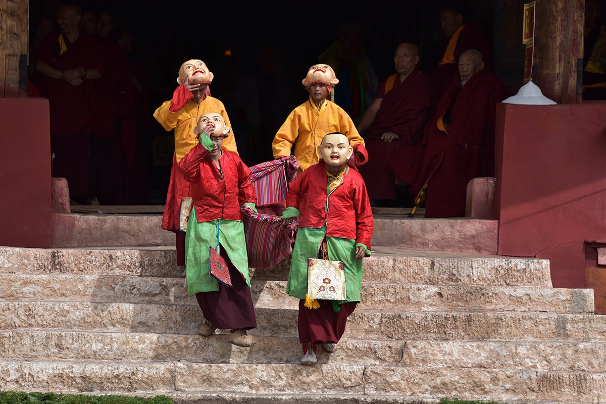 Mask Dance Festival in Huiyuan Monastery