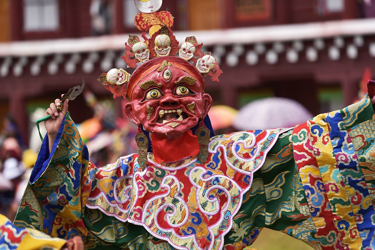 Mask Dance Festival in Huiyuan Monastery