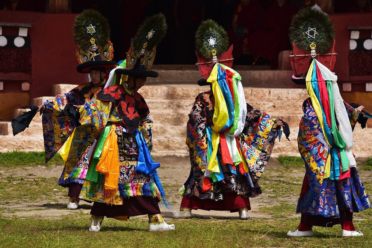 Mask Dance Festival in Huiyuan Monastery