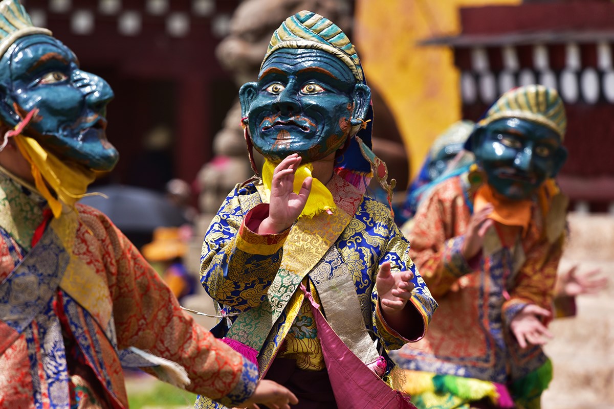 Mask Dance Festival in Huiyuan Monastery