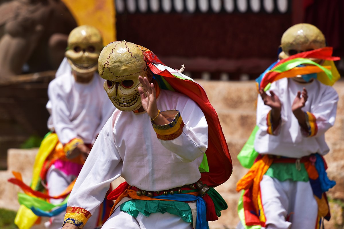 Mask Dance Festival in Huiyuan Monastery