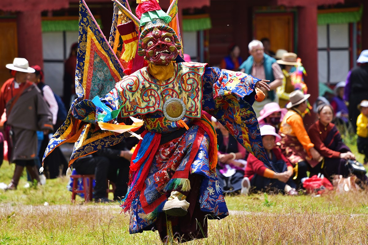 Mask Dance Festival in Huiyuan Monastery