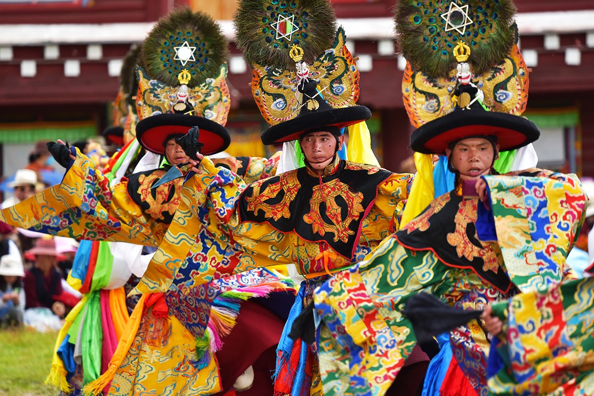 Mask Dance Festival in Huiyuan Monastery