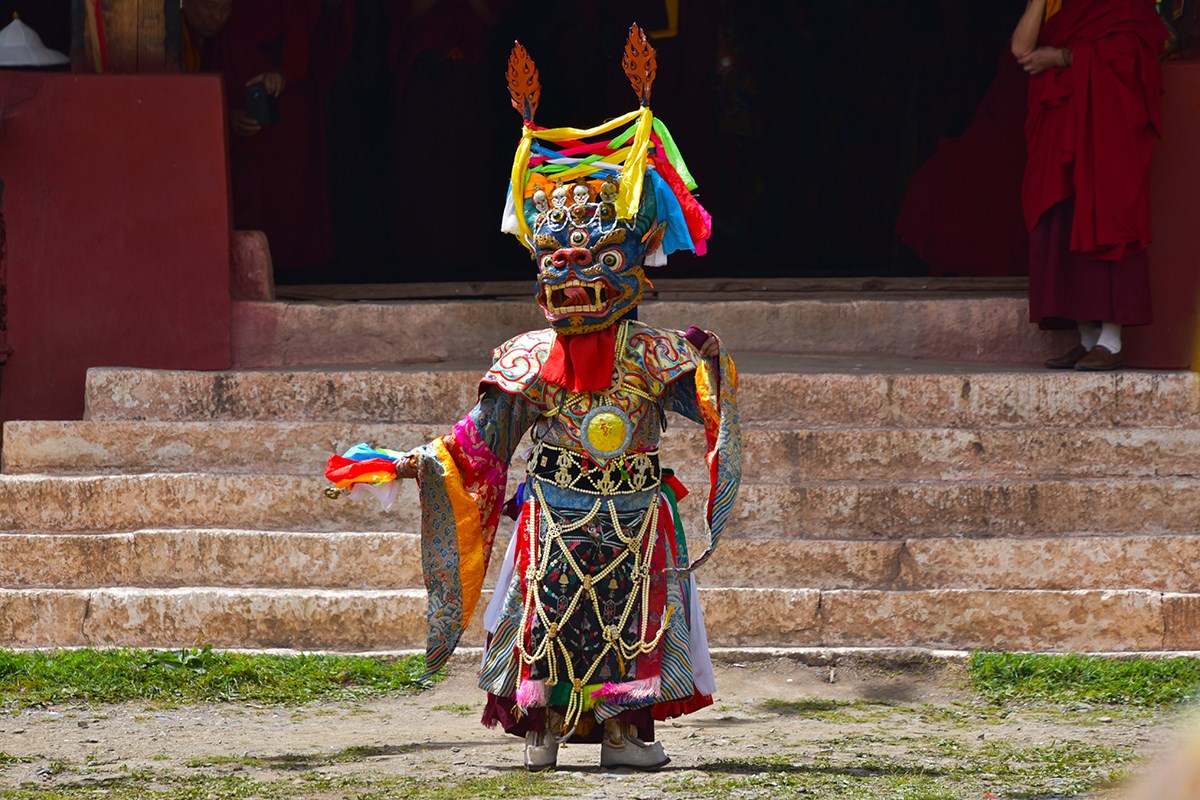 Mask Dance Festival in Huiyuan Monastery