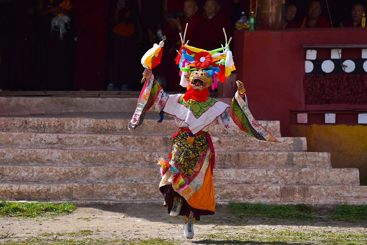 Mask Dance Festival in Huiyuan Monastery