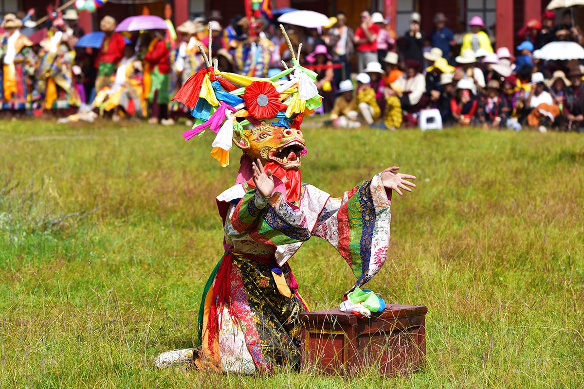Mask Dance Festival in Huiyuan Monastery
