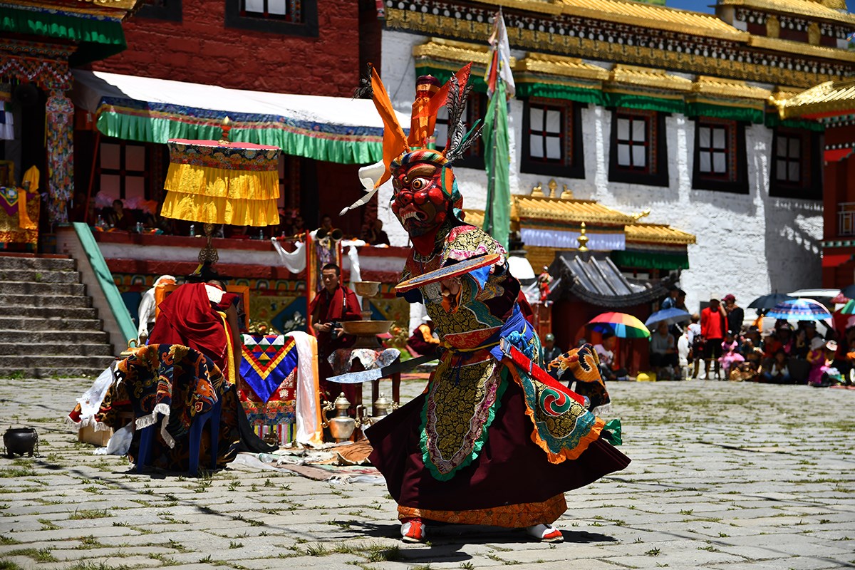 Mask Dance Festival at Tagong Monastery | Photo by Liu Bin