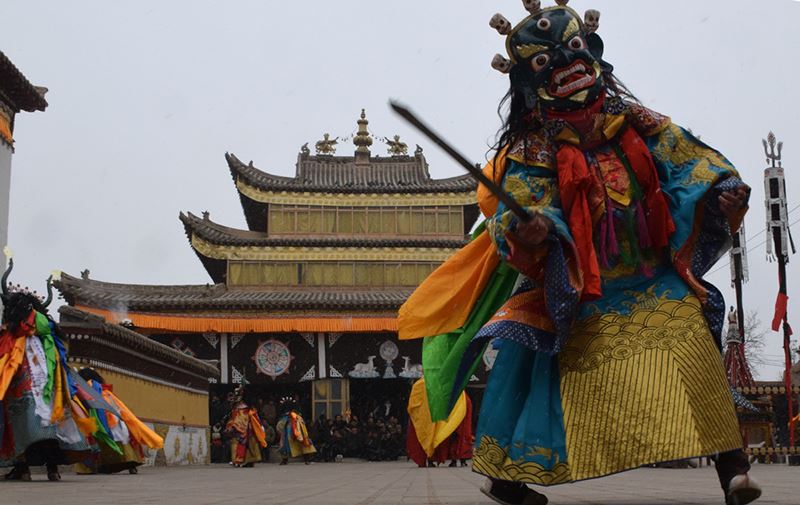 Mask Dance at Gomargar Monastery