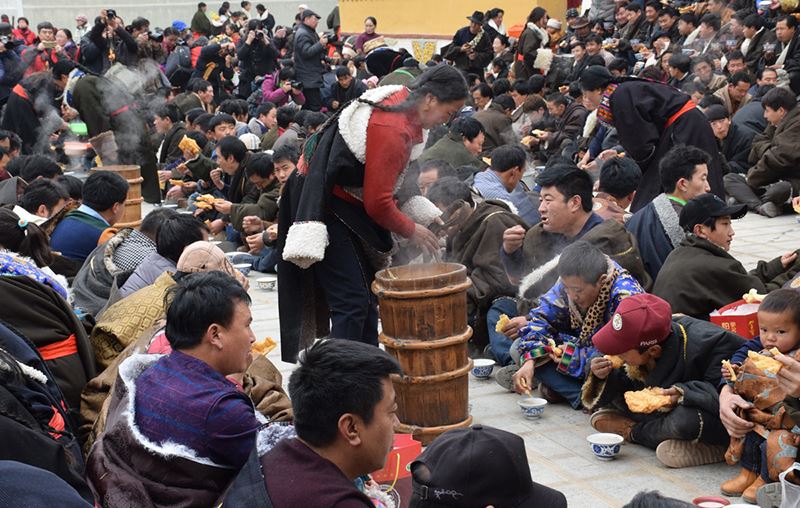 Thanks-giving Breakfast in Gomargar Monastery