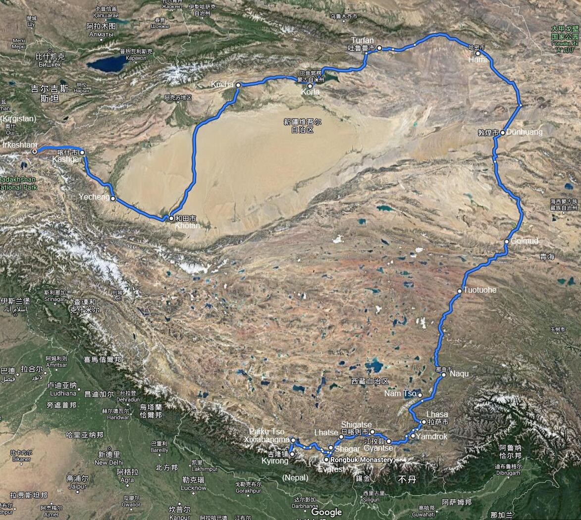 Self Drive Tour over Tibet and along Silk Road through China to Kyrgyzstan