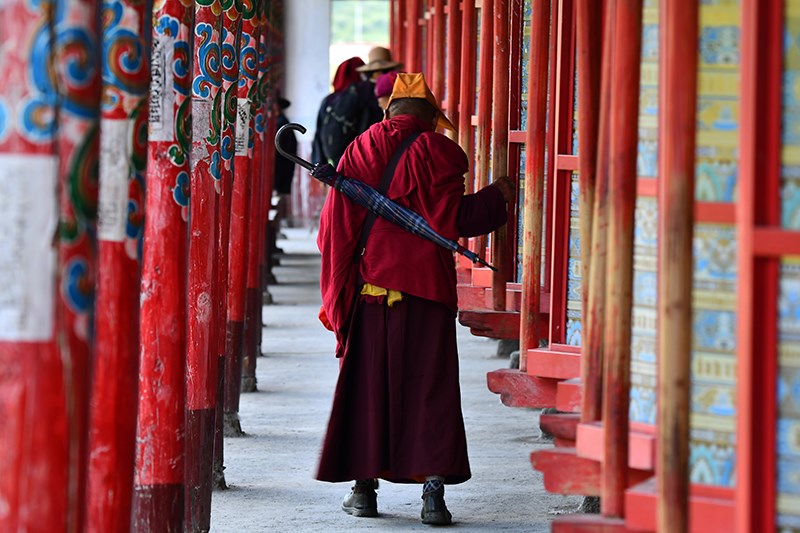 Prayer Wheels of Tagong Monastery