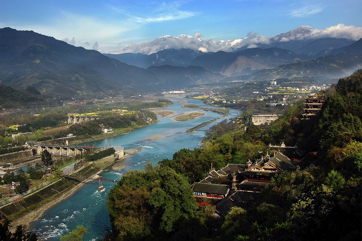 Dujiangyan  Irrigation System | Photo by Dujiangyan Culture and Tourism Administration