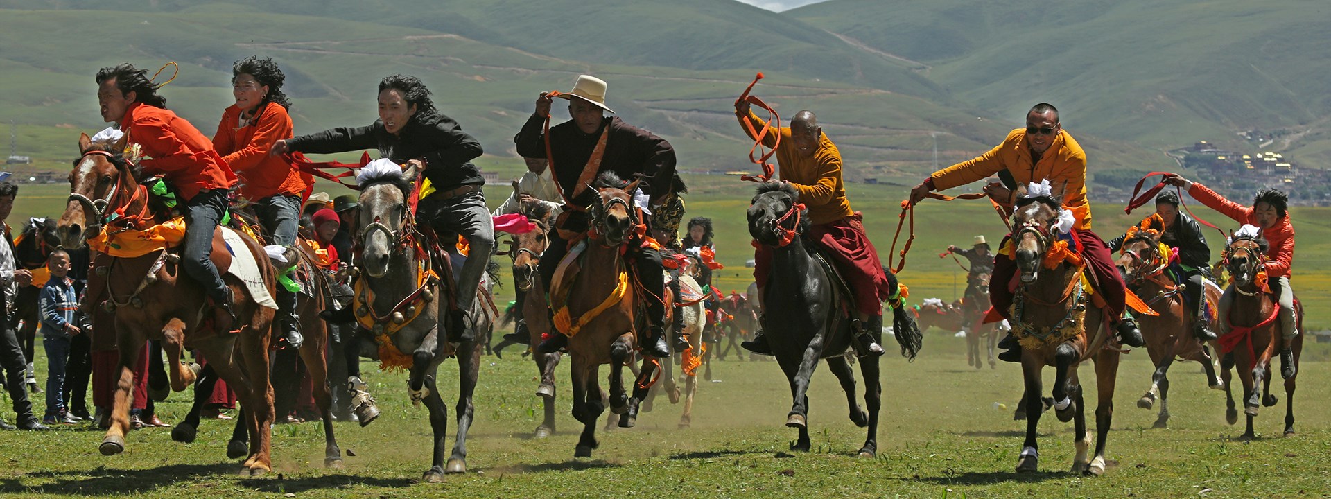 Horse Racing Festival in Pastoral Area of Tibet