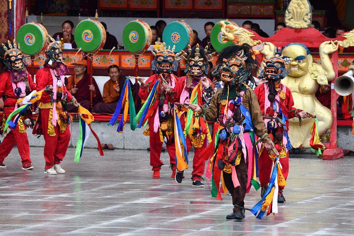 Mask Dance (Cham) Festival in Katok Monastery