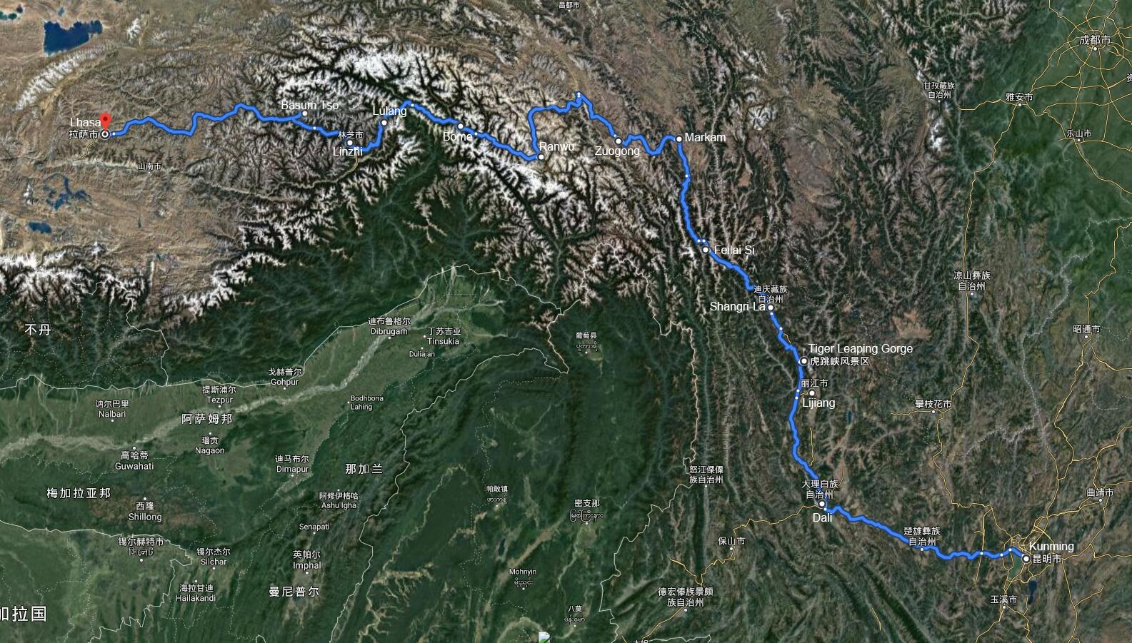 Overland Tour from Yunnan to Tibet