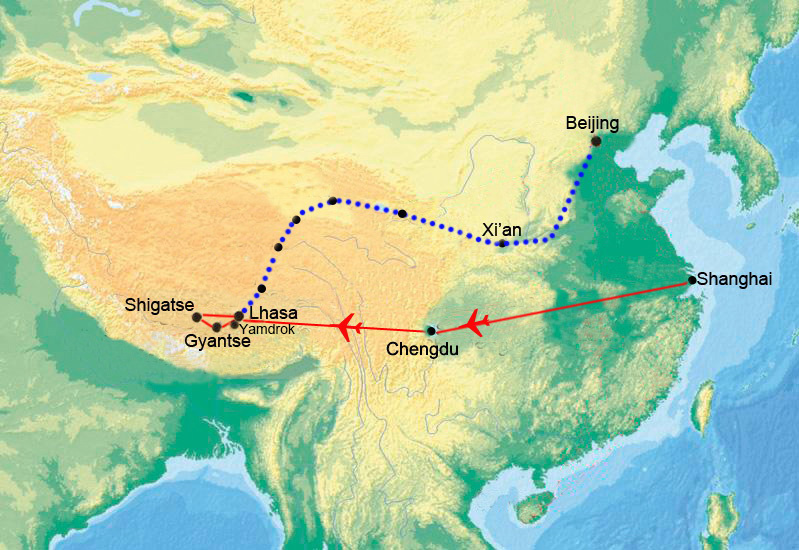 China Highlights with Tibet Train from Lhasa to Beijing