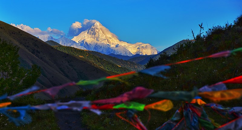 View of Holy Mt. Gongga from Xinduqiao